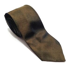 Excellent Cravates Necktie Brown Stripe Pattern Men's Silk Neck Tie Vintage